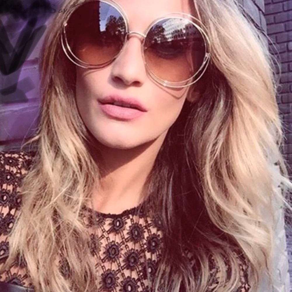 Gorgeous Oversized Rose-Gold Sunglasses